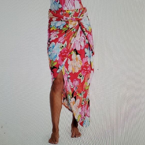 Floral Sarong Wrap Skirt - Picture 1 of 6
